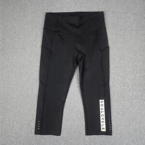 Lululemon x SoulCycle Womens 8 Black Fast & Free High-Rise Crop Luxtreme Legging